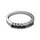 2 - Evia 1.40 ctw Black Diamond (3.00 mm) Seven Stone Wedding Band 