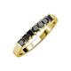 3 - Evia 1.40 ctw Black Diamond (3.00 mm) Seven Stone Wedding Band 