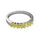 2 - Evia 0.95 ctw Yellow Sapphire (3.00 mm) Seven Stone Wedding Band 