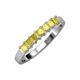 3 - Evia 0.95 ctw Yellow Sapphire (3.00 mm) Seven Stone Wedding Band 