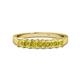 1 - Evia 0.95 ctw Yellow Sapphire (3.00 mm) Seven Stone Wedding Band 