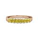 1 - Evia 0.95 ctw Yellow Sapphire (3.00 mm) Seven Stone Wedding Band 