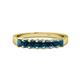 1 - Evia 1.26 ctw Blue Diamond (3.00 mm) Seven Stone Wedding Band 