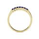 4 - Evia 0.63 ctw Blue Sapphire (2.50 mm) Seven Stone Wedding Band 