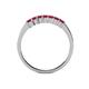 4 - Evia 0.63 ctw Ruby (2.50 mm) Seven Stone Wedding Band 