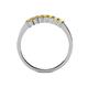 4 - Evia 0.63 ctw Citrine (2.50 mm) Seven Stone Wedding Band 