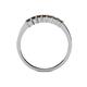 4 - Evia 0.63 ctw Smoky Quartz (2.50 mm) Seven Stone Wedding Band 