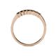 4 - Evia 0.63 ctw Smoky Quartz (2.50 mm) Seven Stone Wedding Band 