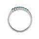 4 - Evia 0.63 ctw London Blue Topaz (2.50 mm) Seven Stone Wedding Band 