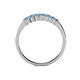 4 - Evia 0.70 ctw Blue Topaz (2.50 mm) Seven Stone Wedding Band 