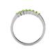 4 - Evia 0.70 ctw Peridot (2.50 mm) Seven Stone Wedding Band 