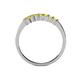 4 - Evia 0.63 ctw Yellow Sapphire (2.50 mm) Seven Stone Wedding Band 