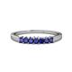 1 - Evia 0.63 ctw Blue Sapphire (2.50 mm) Seven Stone Wedding Band 