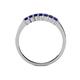 4 - Evia 0.63 ctw Blue Sapphire (2.50 mm) Seven Stone Wedding Band 