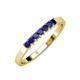 3 - Evia 0.63 ctw Blue Sapphire (2.50 mm) Seven Stone Wedding Band 