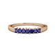 1 - Evia 0.63 ctw Blue Sapphire (2.50 mm) Seven Stone Wedding Band 