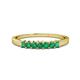 1 - Evia 0.63 ctw Emerald (2.50 mm) Seven Stone Wedding Band 