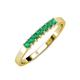 3 - Evia 0.63 ctw Emerald (2.50 mm) Seven Stone Wedding Band 