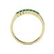 4 - Evia 0.63 ctw Emerald (2.50 mm) Seven Stone Wedding Band 