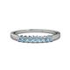 1 - Evia 0.63 ctw Aquamarine (2.50 mm) Seven Stone Wedding Band 