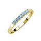 3 - Evia 0.63 ctw Aquamarine (2.50 mm) Seven Stone Wedding Band 