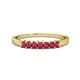 1 - Evia 0.63 ctw Ruby (2.50 mm) Seven Stone Wedding Band 