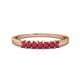 1 - Evia 0.63 ctw Ruby (2.50 mm) Seven Stone Wedding Band 