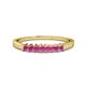 1 - Evia 0.63 ctw Pink Sapphire (2.50 mm) Seven Stone Wedding Band 