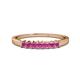 1 - Evia 0.63 ctw Pink Sapphire (2.50 mm) Seven Stone Wedding Band 