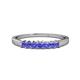 1 - Evia 0.70 ctw Tanzanite (2.50 mm) Seven Stone Wedding Band 