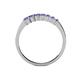 4 - Evia 0.70 ctw Tanzanite (2.50 mm) Seven Stone Wedding Band 