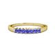 1 - Evia 0.70 ctw Tanzanite (2.50 mm) Seven Stone Wedding Band 