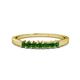 1 - Evia 0.63 ctw Green Garnet (2.50 mm) Seven Stone Wedding Band 