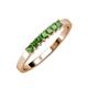 3 - Evia 0.63 ctw Green Garnet (2.50 mm) Seven Stone Wedding Band 