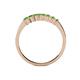 4 - Evia 0.63 ctw Green Garnet (2.50 mm) Seven Stone Wedding Band 