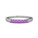 1 - Evia 0.63 ctw Amethyst (2.50 mm) Seven Stone Wedding Band 