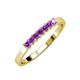 3 - Evia 0.63 ctw Amethyst (2.50 mm) Seven Stone Wedding Band 