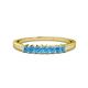 1 - Evia 0.70 ctw Blue Topaz (2.50 mm) Seven Stone Wedding Band 