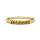 1 - Evia 0.63 ctw Citrine (2.50 mm) Seven Stone Wedding Band 