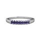 1 - Evia 0.63 ctw Iolite (2.50 mm) Seven Stone Wedding Band 