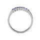 4 - Evia 0.63 ctw Iolite (2.50 mm) Seven Stone Wedding Band 