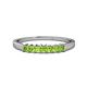 1 - Evia 0.70 ctw Peridot (2.50 mm) Seven Stone Wedding Band 