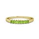 1 - Evia 0.70 ctw Peridot (2.50 mm) Seven Stone Wedding Band 