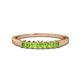 1 - Evia 0.70 ctw Peridot (2.50 mm) Seven Stone Wedding Band 