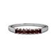 1 - Evia 0.70 ctw Red Garnet (2.50 mm) Seven Stone Wedding Band 