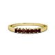 1 - Evia 0.70 ctw Red Garnet (2.50 mm) Seven Stone Wedding Band 