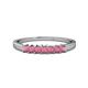 1 - Evia 0.70 ctw Rhodolite Garnet (2.50 mm) Seven Stone Wedding Band 