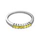 2 - Evia 0.63 ctw Yellow Sapphire (2.50 mm) Seven Stone Wedding Band 