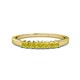 1 - Evia 0.63 ctw Yellow Sapphire (2.50 mm) Seven Stone Wedding Band 