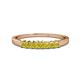 1 - Evia 0.63 ctw Yellow Sapphire (2.50 mm) Seven Stone Wedding Band 